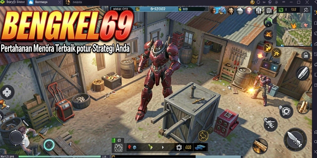 Tampilan seru dari gameplay Tower Defense di BENGKEL69.