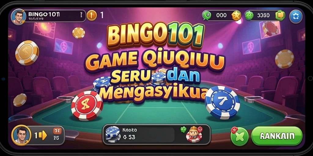 Tampilan game BINGO101 dengan gameplay QiuQiu yang seru.