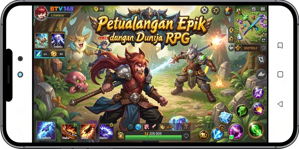 Tampilan gameplay RPG yang seru dan menarik di BTV168.