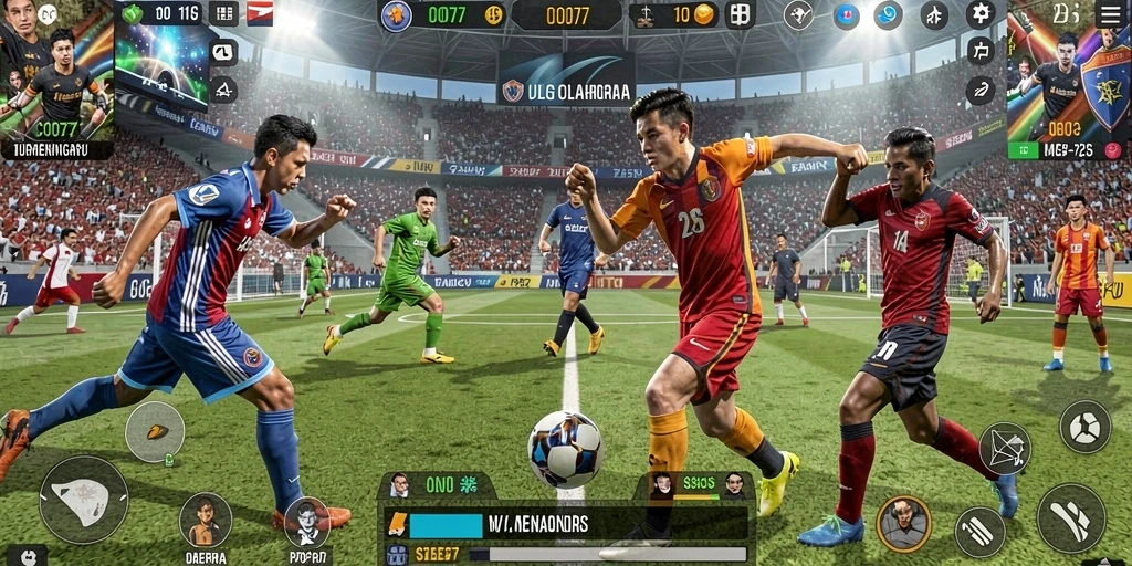 Screenshot gameplay C0077 yang menampilkan aksi seru dalam olahraga.
