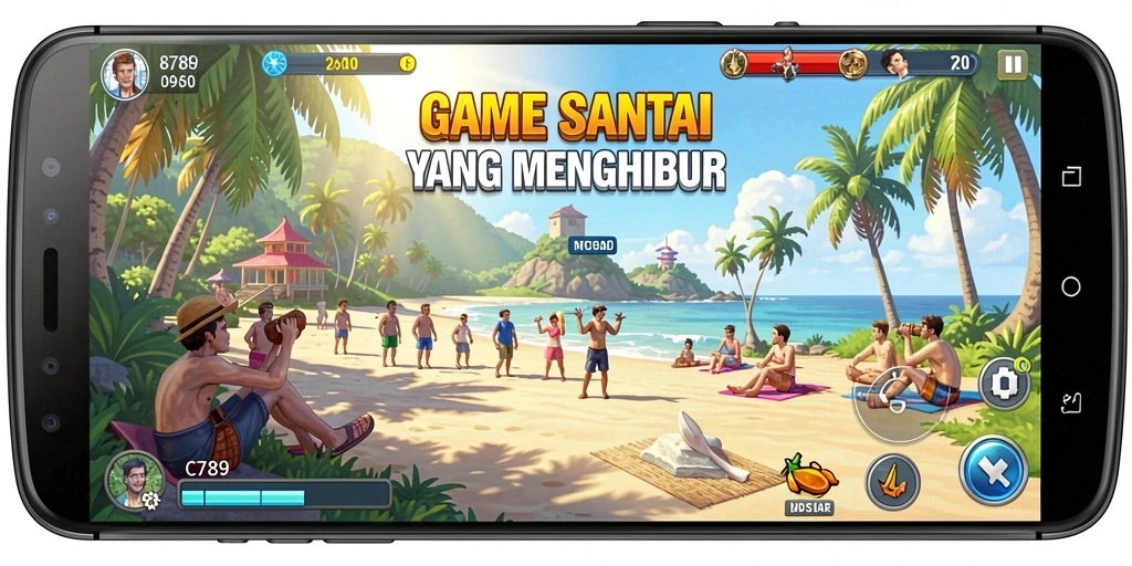 Tampilan gameplay menarik dan warna-warni dari C789.
