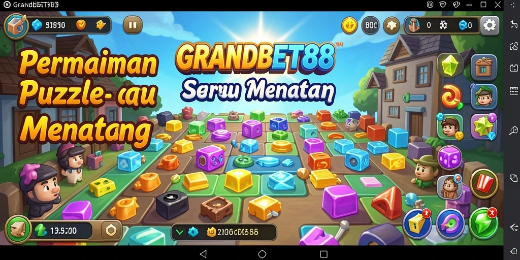 Tampilan gameplay GRANDBET88 yang menantang dalam menyusun puzzle.