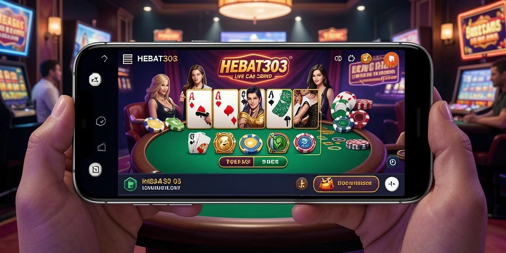 Gameplay seru HEBAT303 dengan dealer langsung yang interaktif.