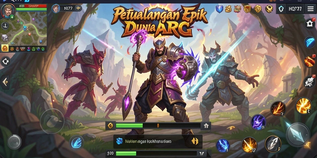Gameplay mendebarkan dalam dunia epik HQ777.