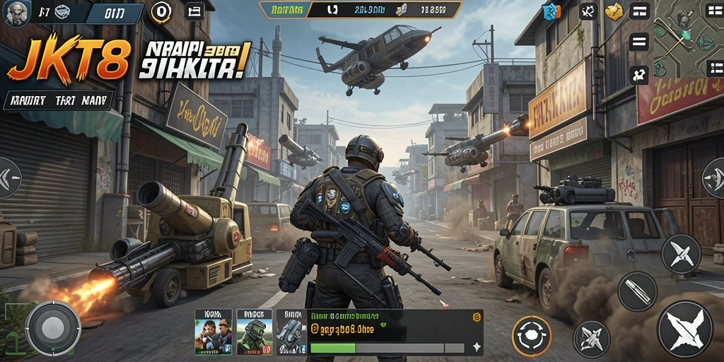 Screenshot gameplay JKT8 yang menarik dan penuh strategi.