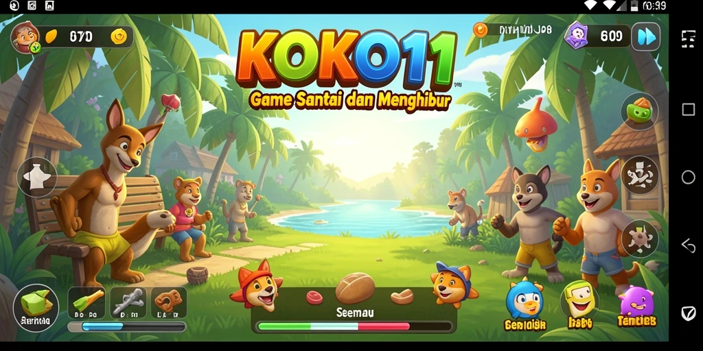 Tampilan gameplay KOKO11 yang seru dan menghibur.