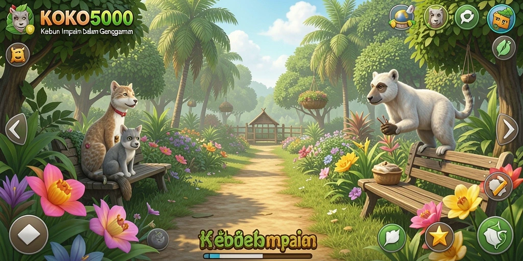 Tampilan menarik dari gameplay KOKO5000 yang menyenangkan.