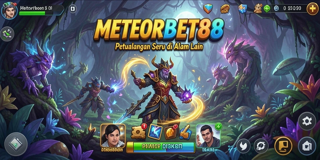 Tangkapan layar gameplay <strong>METEORBET88</strong> menampilkan aksi mendebarkan dalam petualangan yang penuh warna.