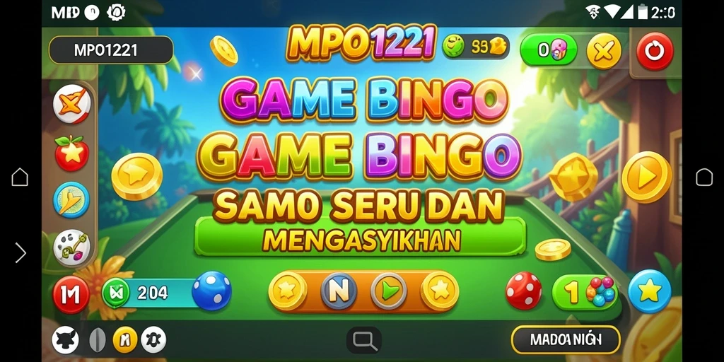Tampilan screenshot utama MPO1221 yang menunjukkan keseruan gameplay Bingo.
