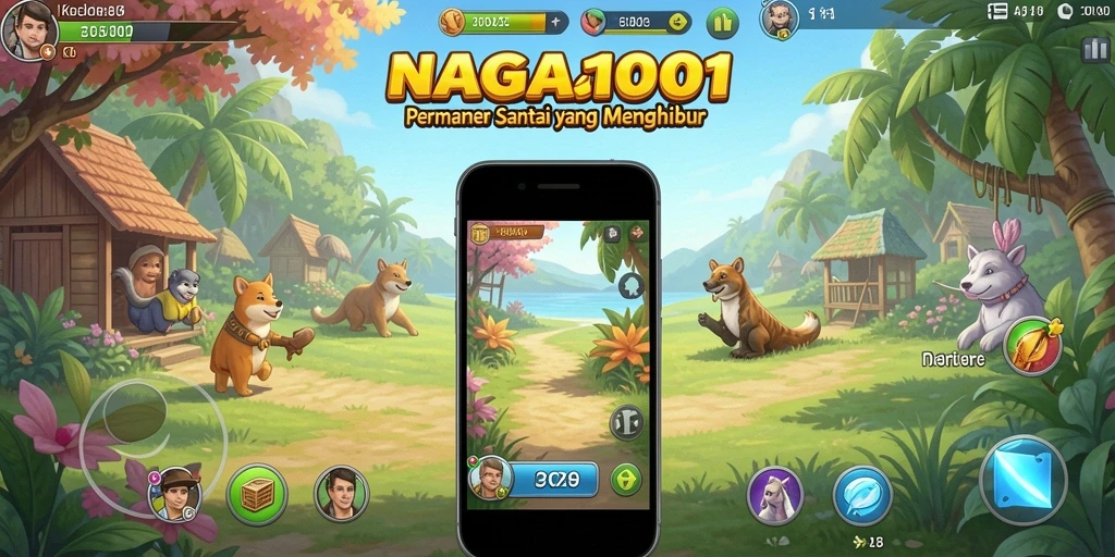Tampilan gameplay menarik dari NAGA1001 yang penuh warna.
