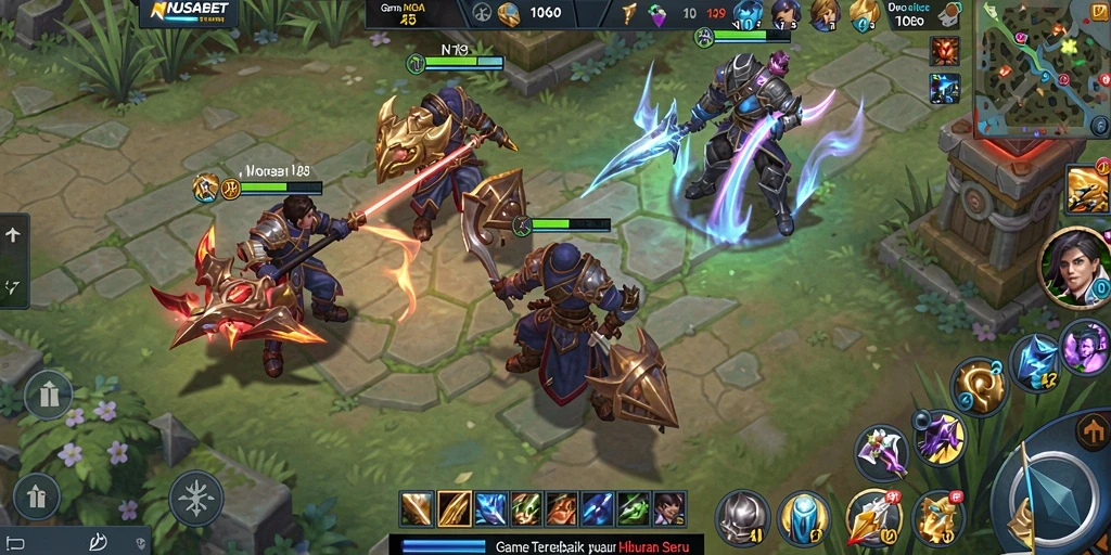 Menampilkan momen intens gameplay di NUSABET.