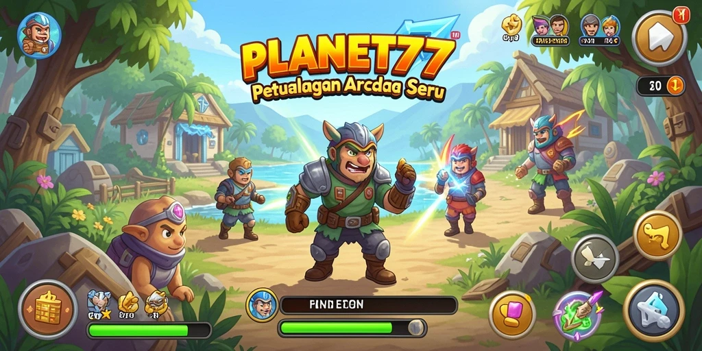 Tampilan gameplay seru dari game Arcade PLANET77.