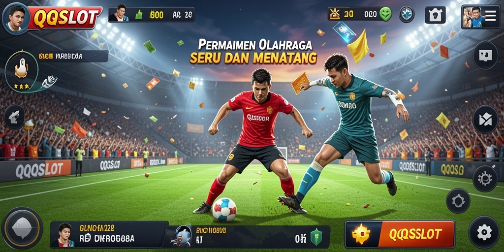 Screenshot gameplay QQSLOT yang penuh aksi olahraga.
