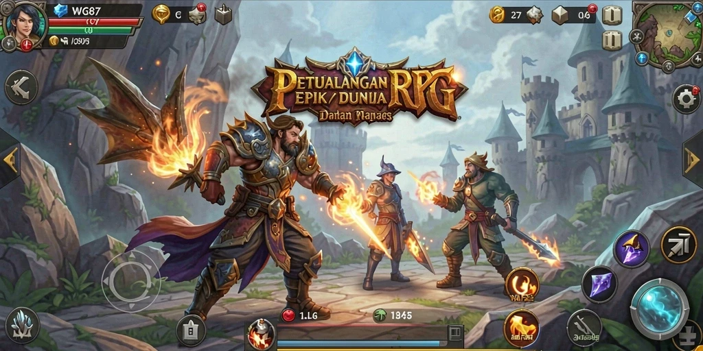 Tampilan gameplay RPG di WG87 yang seru dan mendebarkan.