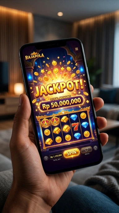 Halaman kategori aplikasi rajapola yang terorganisir dengan baik.